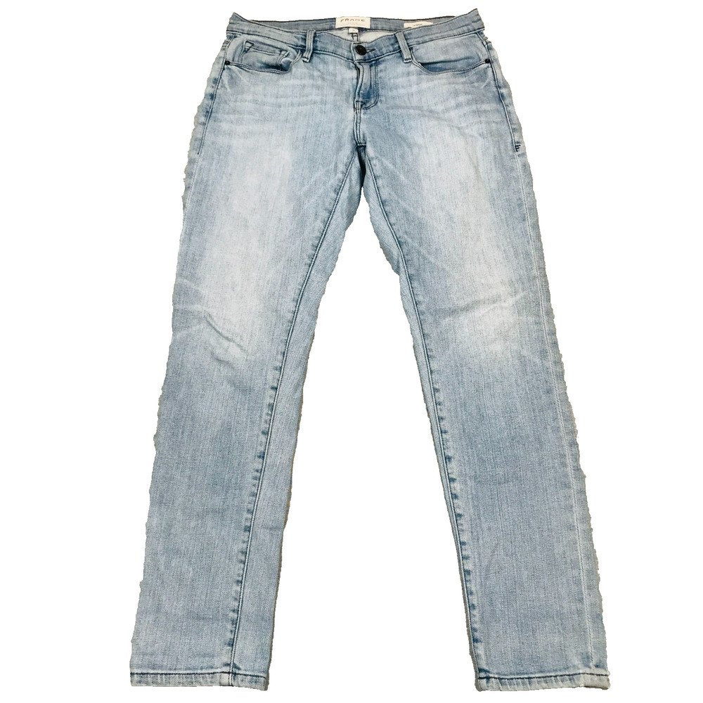 Frame Women's Size 26 Le Garcon Blue Jeans Boyfriend Relaxed Cotton Stretch L